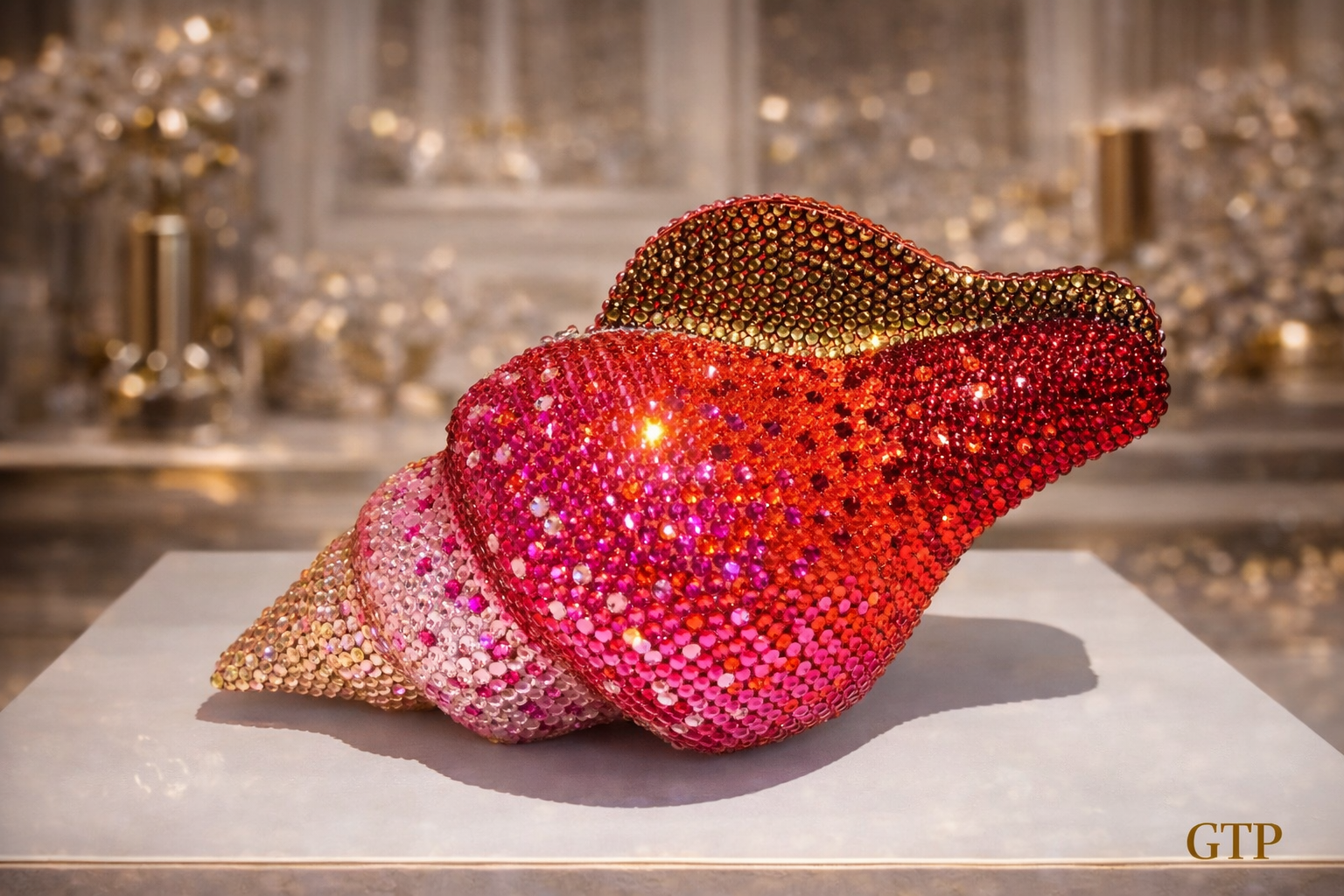 The Conch Statement Clutch – Crystal Shell Bag
