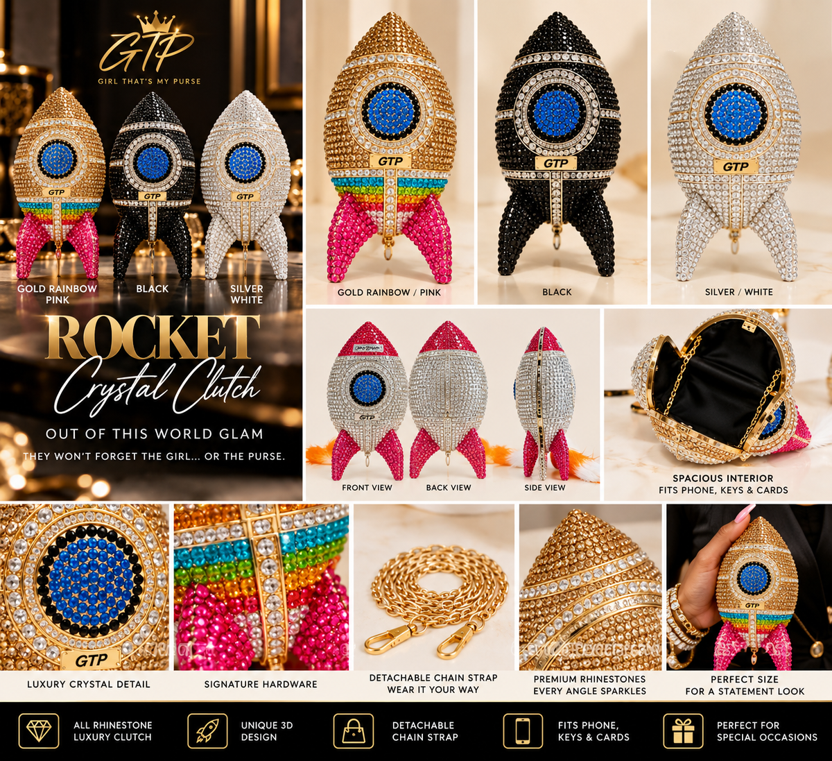 Rocket Crystal Clutch | Out of This World