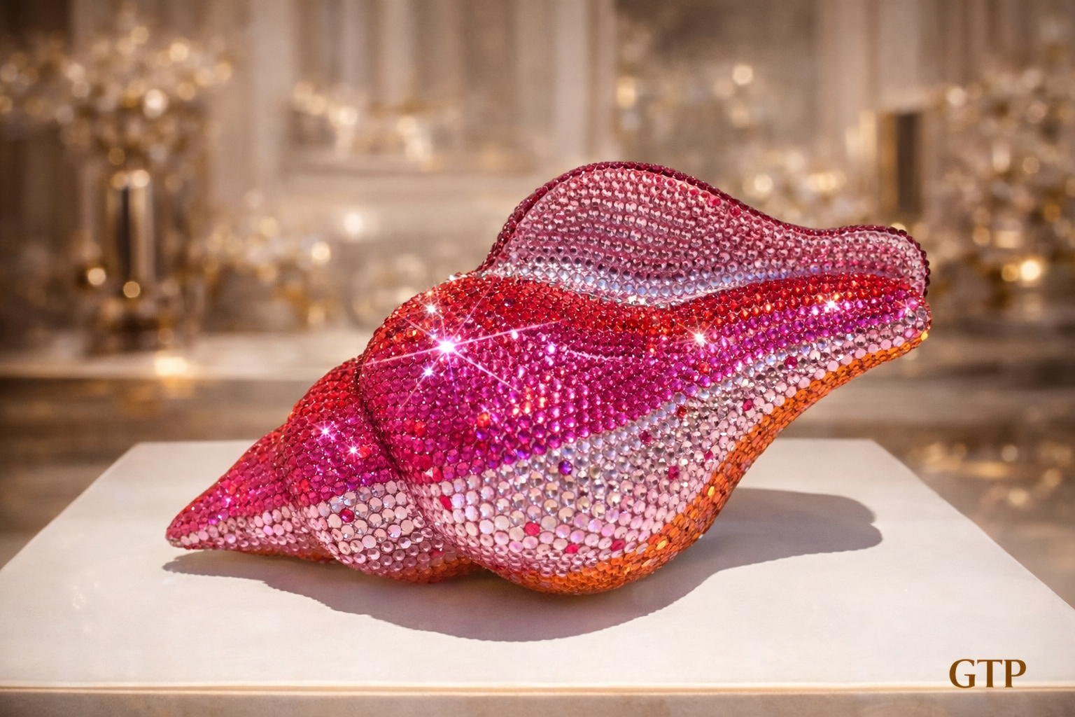 The Conch Statement Clutch – Crystal Shell Bag
