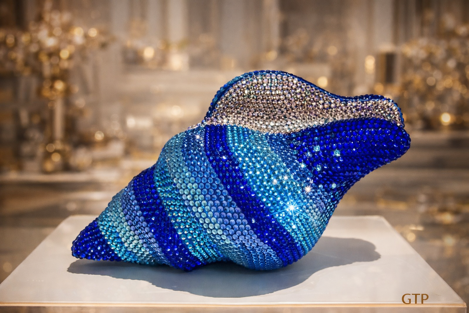 The Conch Statement Clutch – Crystal Shell Bag