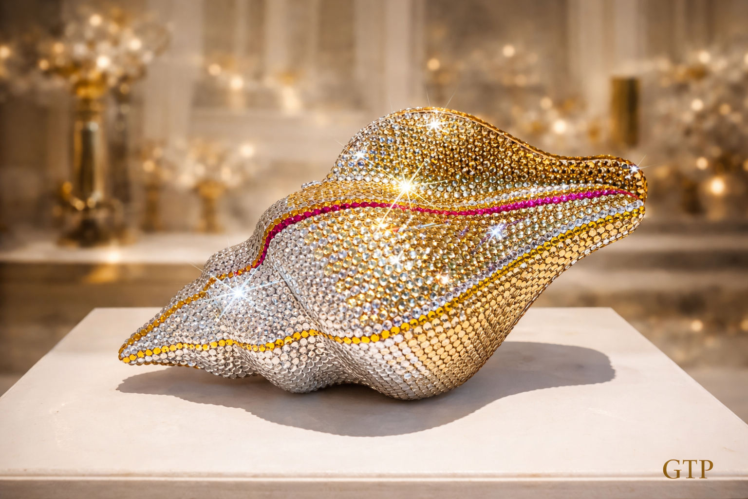 The Conch Statement Clutch – Crystal Shell Bag