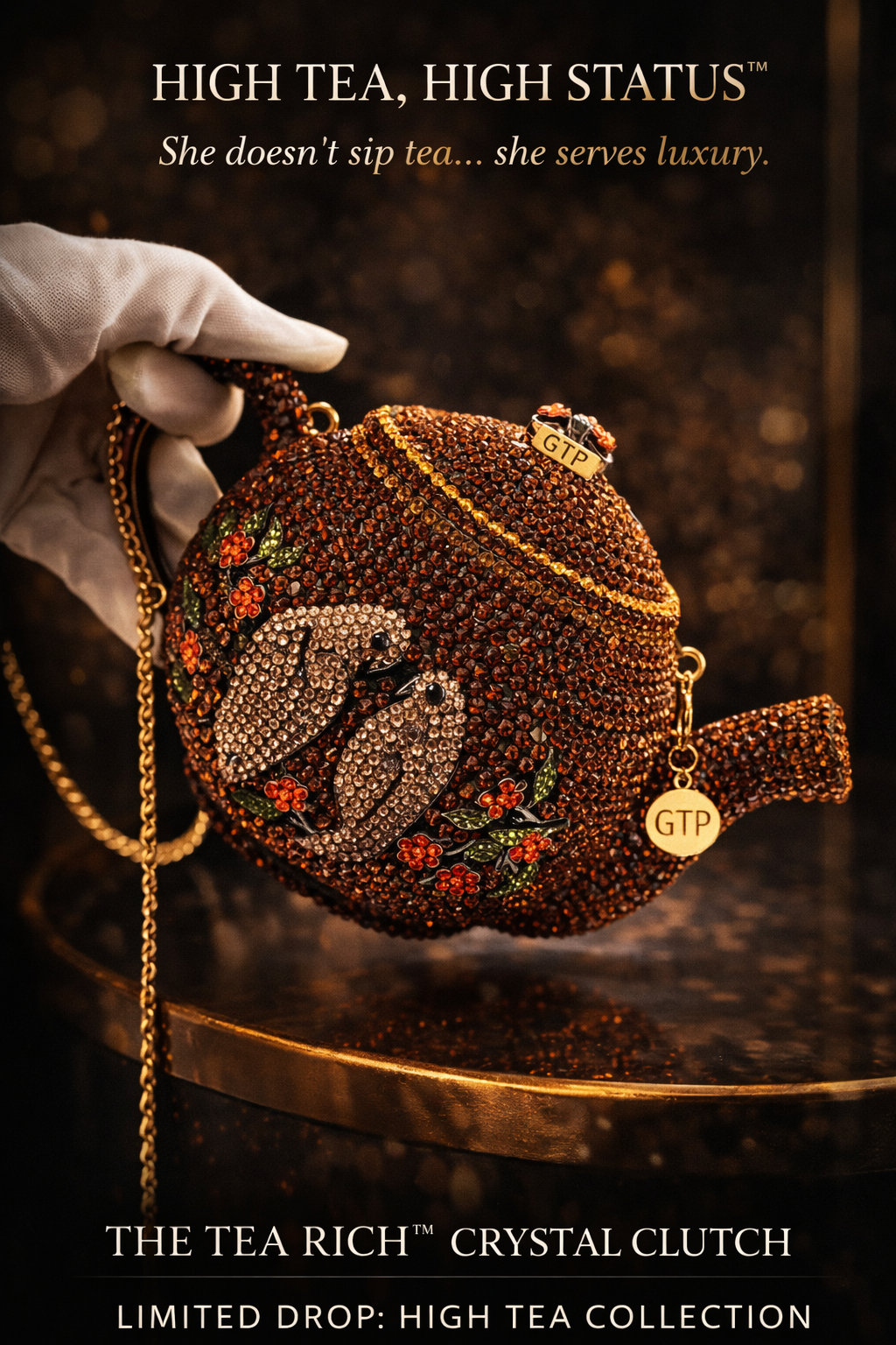 The Tea Rich™ Crystal Clutch